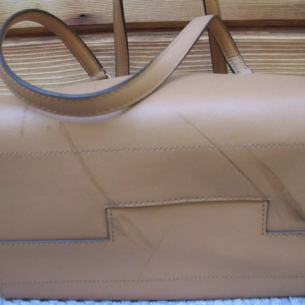 Tory Burch Robinson Small Tan Cardamom Bag Tote